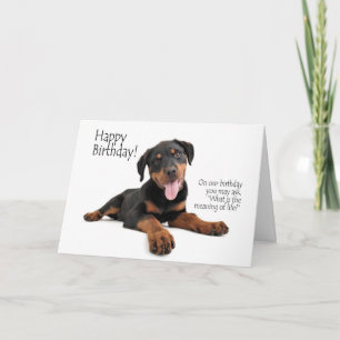 Funny Rottie Birthday Card Kaart