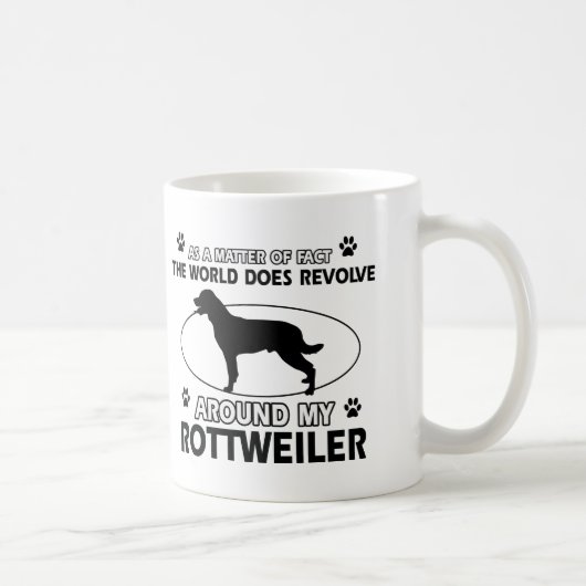 Funny ROTTWEILER design Koffiemok (Rechts)