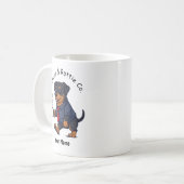 Funny Rottweiler Dog Business Suit Coffee  Koffiemok (Voorkant links)