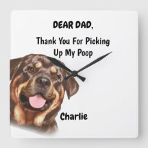 Funny Rottweiler Dog Dad Waterverf Canine Art 