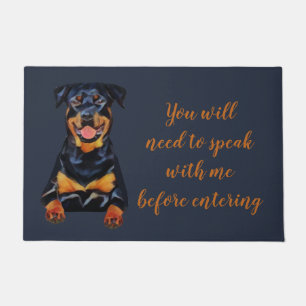 Funny Rottweiler Dog Doormat Deurmat