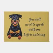 Funny Rottweiler Dog Doormat Deurmat (Voorkant)