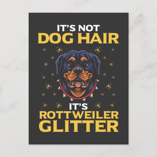 Funny Rottweiler Dog Hair Humor Briefkaart (Voorkant)