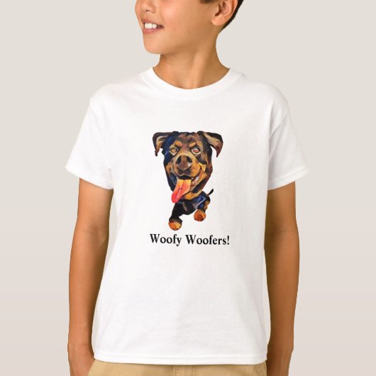 Funny Rottweiler Honden Jongens T-Shirt (Voorkant)