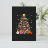 Funny Rottweiler-Hondenliefhebbers met kerstbomen RSVP Kaartje (Staand voorkant)