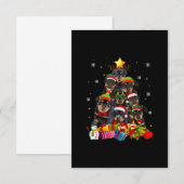 Funny Rottweiler-Hondenliefhebbers met kerstbomen RSVP Kaartje (Voorkant / Achterkant)