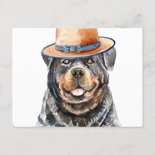 Funny Rottweiler met Pet Feestdagenkaart