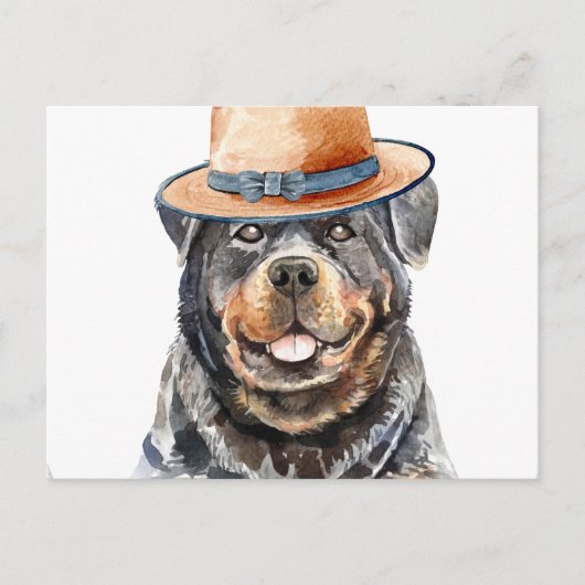 Funny Rottweiler met Pet Feestdagenkaart (Voorkant)