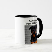 Funny Rottweiler Plans met hond Animal Mok (Voorkant rechts)