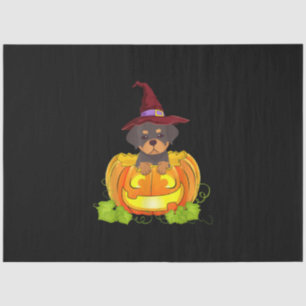 Funny Rottweiler Pumpkin Halloween Costume Lover. Tissuepapier