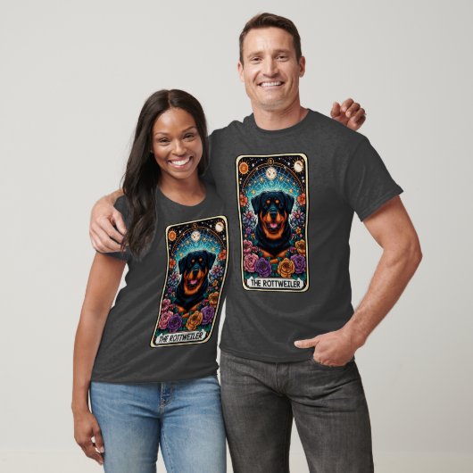 Funny Rottweiler Tarot Kaart T-shirt (Unisex)