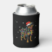 Funny Rottweiler Xmas Lights Dog Dad Dog Ma Lover Blikjeskoeler (Blikje Voorkant)