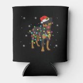 Funny Rottweiler Xmas Lights Dog Dad Dog Ma Lover Blikjeskoeler (Voorkant)