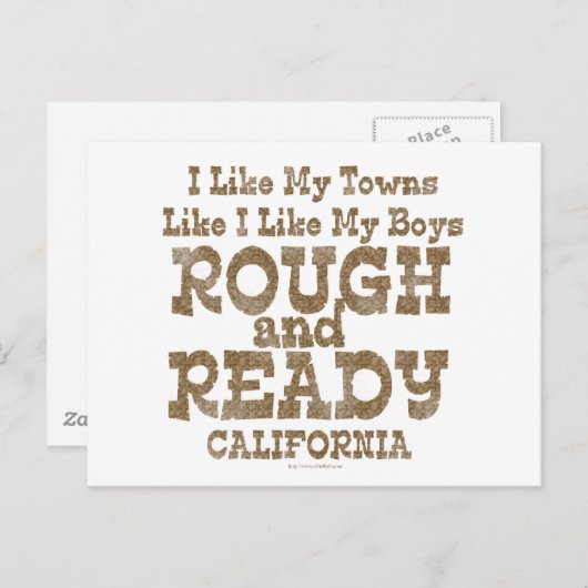 Funny Rough and Ready Boys Briefkaart (Voorkant / Achterkant)