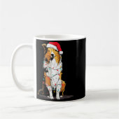 Funny Rough Collie Christmas Graphics Dog Lights L Koffiemok (Links)