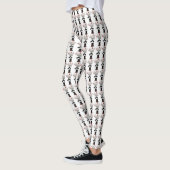 Funny Round Snowman, feestelijke kerst Leggings (Links)