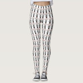 Funny Round Snowman, feestelijke kerst Leggings (Voorkant)