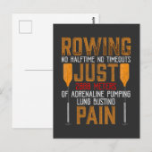 Funny Rowing Adrenaline Pumping Lung Busting Rower Briefkaart (Voorkant / Achterkant)