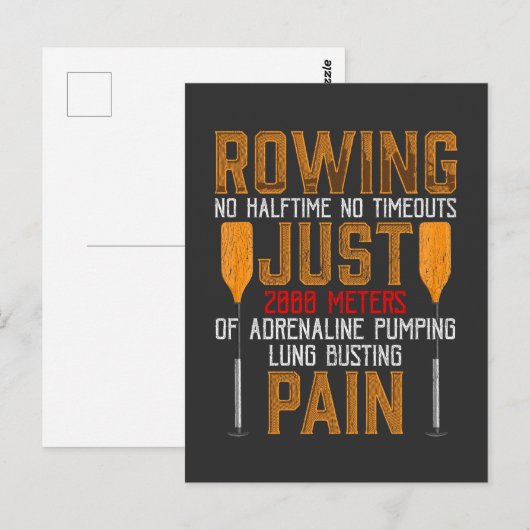 Funny Rowing Adrenaline Pumping Lung Busting Rower Briefkaart (Voorkant / Achterkant)