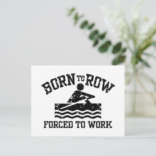 Funny Rowing Briefkaart (Staand voorkant)
