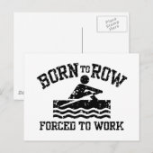 Funny Rowing Briefkaart (Voorkant / Achterkant)