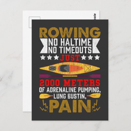 Funny Rowing Hobby Rower Humor Kayaking Briefkaart (Voorkant / Achterkant)