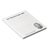 Funny Royal Queen Elizabeth Custom Text Notepad Notitieblok (Schuin)
