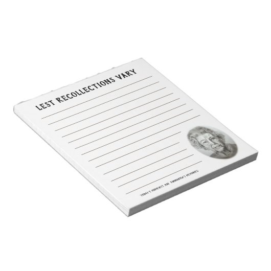 Funny Royal Queen Elizabeth Custom Text Notepad Notitieblok (Schuin)