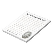 Funny Royal Queen Elizabeth Custom Text Notepad Notitieblok (Linkerzijde)