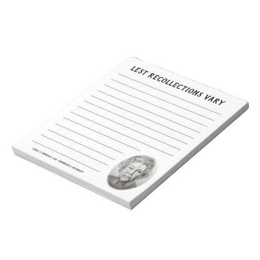Funny Royal Queen Elizabeth Custom Text Notepad Notitieblok (Linkerzijde)