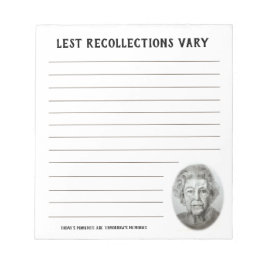 Funny Royal Queen Elizabeth Custom Text Notepad Notitieblok