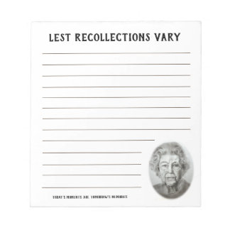 Funny Royal Queen Elizabeth Custom Text Notepad Notitieblok