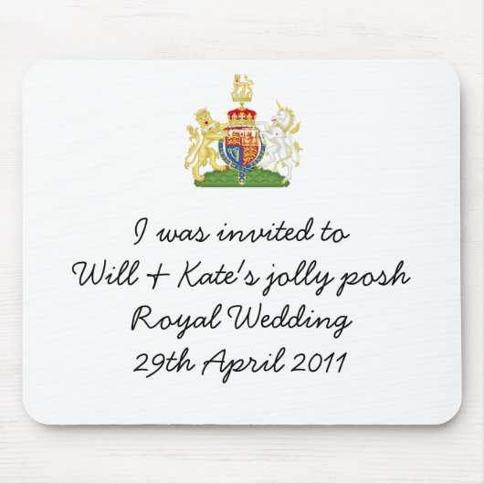 Funny Royal Wedding Apron souvenir mousemat Muismat (Voorkant)