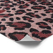 Funny Roze Bling Mustache en Animal Print Pattern (Hoek)