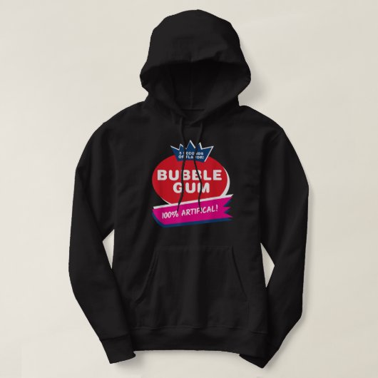 Funny Roze Bubble Gum Halloween Costume Hoodie (Design voorkant)