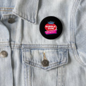 Funny Roze Bubble Gum Halloween Costume Ronde Button 5,7 Cm (In situ)