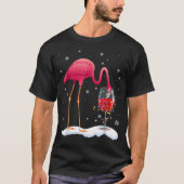 Funny roze Drink van Flamingo Wine op kerstmis G T-shirt (Voorkant)