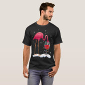 Funny roze Drink van Flamingo Wine op kerstmis G T-shirt (Voorkant volledig)