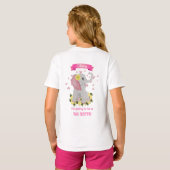 Funny roze en grijze olifant t-shirt (Achterkant volledig)