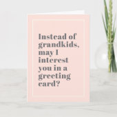 Funny Roze Moederdag Kaart, in plaats van kleinkin Kaart (Voorkant)