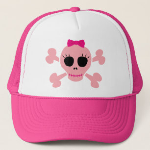 Funny Roze Skull Trucker Pet