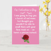 Funny Rozen Lockdown Valentijnsdag Card Kaart (Gele Bloem)