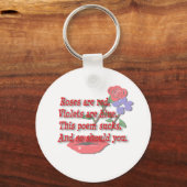 Funny Rozen zijn een rode anti-Valentijnsdag gedic Sleutelhanger (Voorkant)