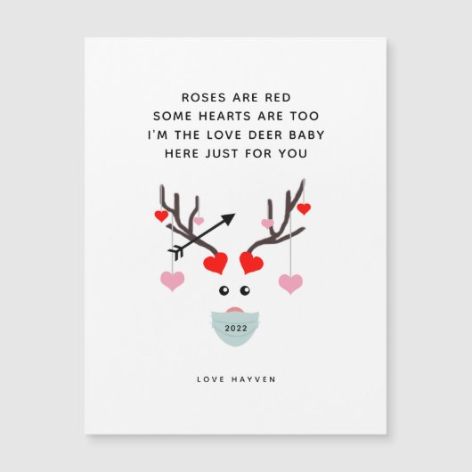 Funny Rozen zijn Red Poem Valentijns 2022 Monogram (Voorkant)