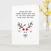 Funny Rozen zijn Red Poem Valentijnsdag 2021 Kaart (Gele Bloem)