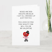 Funny Rozen zijn Red Poem Valentijnsdag Vriendin Feestdagen Kaart (Voorkant)