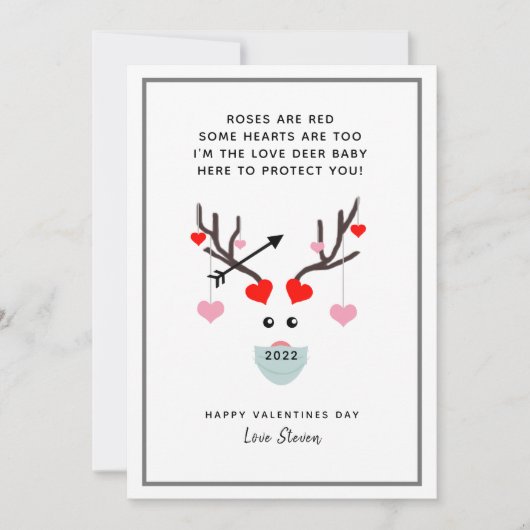 Funny Rozen zijn Red Valentijnsdag 2022-naam Kaart (Voorkant)