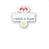 Funny Rpg Dungeons Board Game D20 Dice Fumble Retr Sticker (Voorkant)