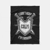 Funny Rpg Gamer I Can't Keep Calm I'm Tanking Men Fleece Deken (Voorkant)
