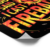 Funny Rpg I Cast Fireball Quote With Wizard Hat An Poster (Hoek)